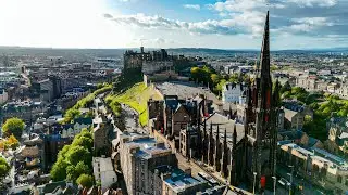 Edinburgh Scotland From Above by Drone