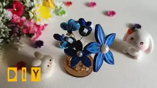 DIY: Paper Quilling Flowers Decor Idea | Cute miniature showpiece craft making