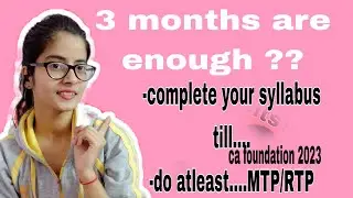 3 months strategy| ca foundation| may 2023 |guidance
