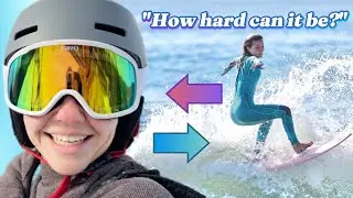 Ex pro para surfer takes on snowboarding 🏄🏼&zwj;♀️ &mdash; 🏂