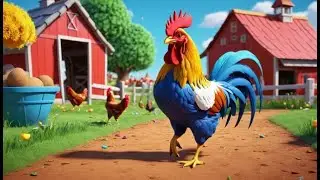 Rooster’s Morning Song 🐓 | Fun Wake-Up Song for Kids | Cheerful Nursery Rhyme