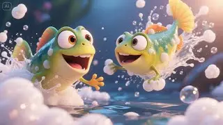Bath Time Frogs Splash in a Soapy Pond | Fun Nursery Rhyme | Educational Kids Songs