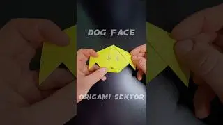 ORIGAMI DOG FACE EASY CRAFT TUTORIAL | DIY PAPER ORIGAMI DOG