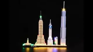 BrickBling Light Kit For LEGO City Skyline Series New York 21028