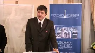 Minister of Justice of the Russian Federation, Alexander Konovalov at the Russian Embassy