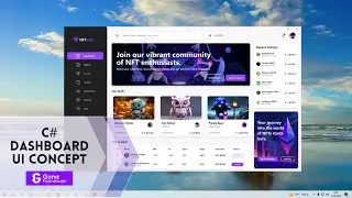 UI Design NFT Application Dashboard  - Winform C# Guna Framework
