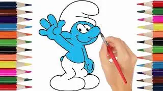 Cute Smurf Drawing | Step by Step Easy Smurf Tutorial for Kids #drawing #kidsart #art #viralvideo 