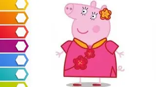 😍🥰mom peppa pig drawing💖🤩l drawing cute peppa mom l colorful❤💛💚 drawing for kids l Peppa Pig drawing