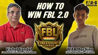 FAU-G Domination FBL session 1 tournament winner interview with VISHAL sir @FAU-GDomination