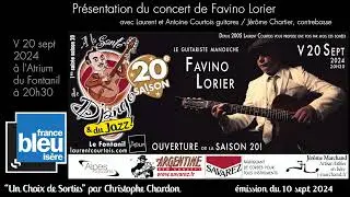 A la Santé de Django : Interview concert du 20 sept 2024 avec Favino Lorier