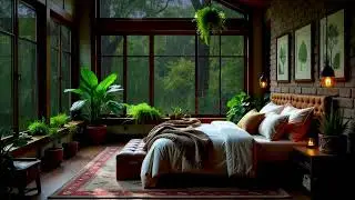 Gentle Rain Sounds in Bedroom 🌧️ Cozy Night Ambience for Deep Sleep