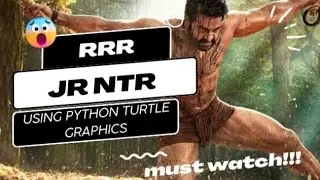 Jr. NTR drawing using python turtle graphics | cool advanced python turtle graphics | RRR | pythonji