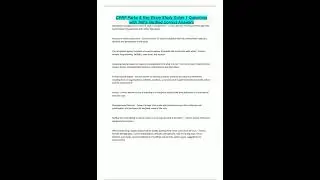 CPRP Parks Rec Exam Study Guide 1 Questions with 100 Verified Correct Answers