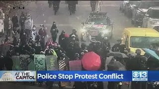 Police Stop Protest Conflict At Capitol