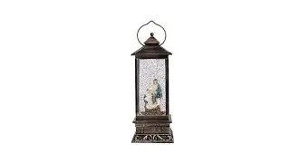 Winter Lane Musical Snow Globe Lantern