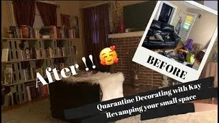 Quarantine Redecorating: Revamping my living room for FREE (a vlog)