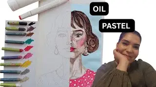 &ldquo;Portrait Drawing Tutorial with Oil Pastels | Mixed Media with Markers & Acrylics&rdquo;