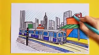 How to draw a New York Subway Train
