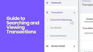 Management | Guide to Searching and Viewing Transactions