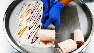 AMSR - Ice Cream Rolls Cheez Dippers | Making Cream Laughing Cow Cheez Dippers Cheese