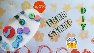How to make Stamp using foam sheet and waste bottle cap/home made stamp making process