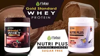 Flabia Gold Standard Whey Protein & Flabia Nutri Plus Protein Powder Sugar Free in Hindi