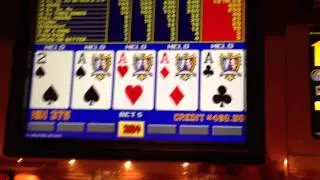 4 aces w/ kicker! Quarter Progressive! Double Double Bonus Video Poker