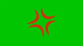 Angry Cartoon Anime Symbol Animation | Green Screen | 4K | Free Download