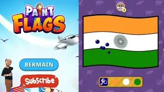 Paint Flags Negara & Dunia - Brunei Darussalam Qatar India Vietnam #games #study #play