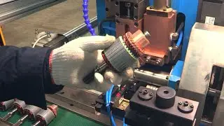 Starter motor armature production line for hairpin motor manufacturing
