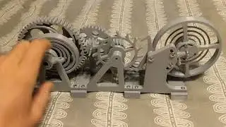 Fully 3D printed clock escapement, everything but the bolts
