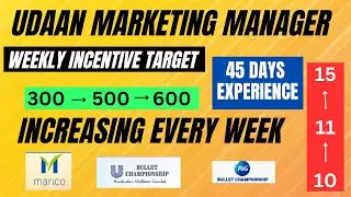 Udaan Marketing Manager working experience | Bullet program | Udaan MM Weekly Incentives