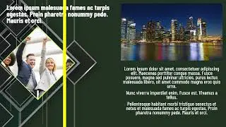 Green Squares Animated Digital Display and signage PowerPoint Template