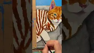 3-Key Tips for Painting Orange Tabby Cats #acrylicpaintingtechniques #acrylicpainting #catpainting
