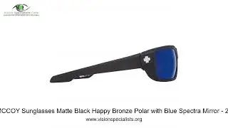 Spy MCCOY Sunglasses Matte Black Happy Bronze Polar with Blue Spectra Mirror   2 8 0 1