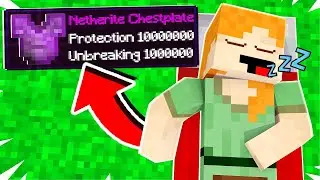 MINECRAFT BUT SLEEPING GIVES OP ITEMS !!