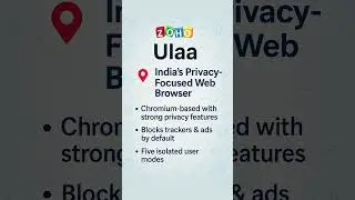 🚀 Zoho Ulaa | India&rsquo;s Privacy-First Browser | Current Affairs 2025