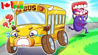 Funny School Bus Lost Teeth 😱 | Wheels On The Bus | YUM YUM Canada - Funny Kids Songs