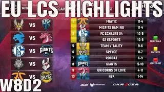 EU LCS Highlights ALL GAMES Week 8 Day 2 Full Day Highlights Summer 2018 W7D2