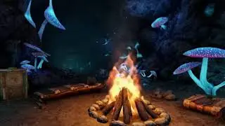 Fantasy Campfire Cave Ambience HD