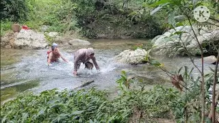 being followed by bad people and doing bad things. catch stream frogs
