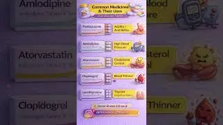 Common Medicines & Their Uses 💊 | One Tablet &ndash; One Use | Daily Health Awareness | #shorts