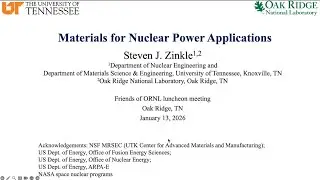Materials for Nuclear Power Applications