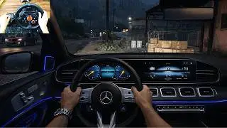 GTA 5 - Realistic Taxi driving Job in Mercedes-Benz GLE63 | Logitech G29 Steering Wheel Gameplay