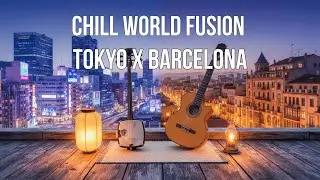 Neon Rain: Tokyo x Barcelona &ndash; Chill World Fusion (Shamisen & Classical Guitar) Background Music