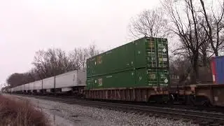 UNION PACIFIC UP GE AC45CCTE Intermodal Container Southbound on the Norfolk Southern Line
