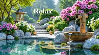 Relaxing Music with Bamboo Water Sounds 🍃 Deep Healing to Release Stress, Worry & Emotional Fatigue