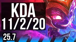 ZOE vs SYLAS (MID) | 11/2/20, 69% winrate | KR Challenger | 25.7
