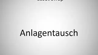 How to say asset swap in German?