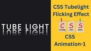 CSS  Tubelight Flicking Text Animation Effects | CSS Glowing Effects
